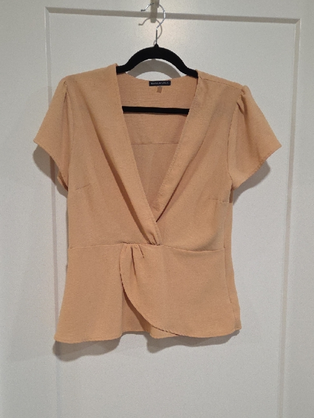 Short Sleeve Wrap Blouse